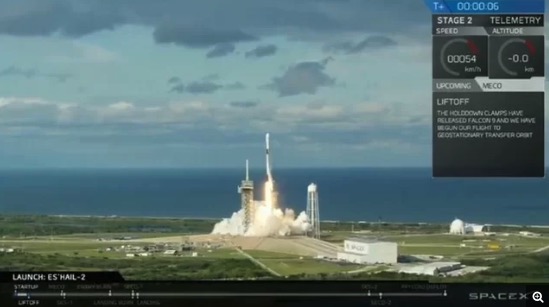 SpaceXäºæç«ç®­å°å«æéå¥è½¨é å®æä»å¹´ç¬¬18æ¬¡åå° 